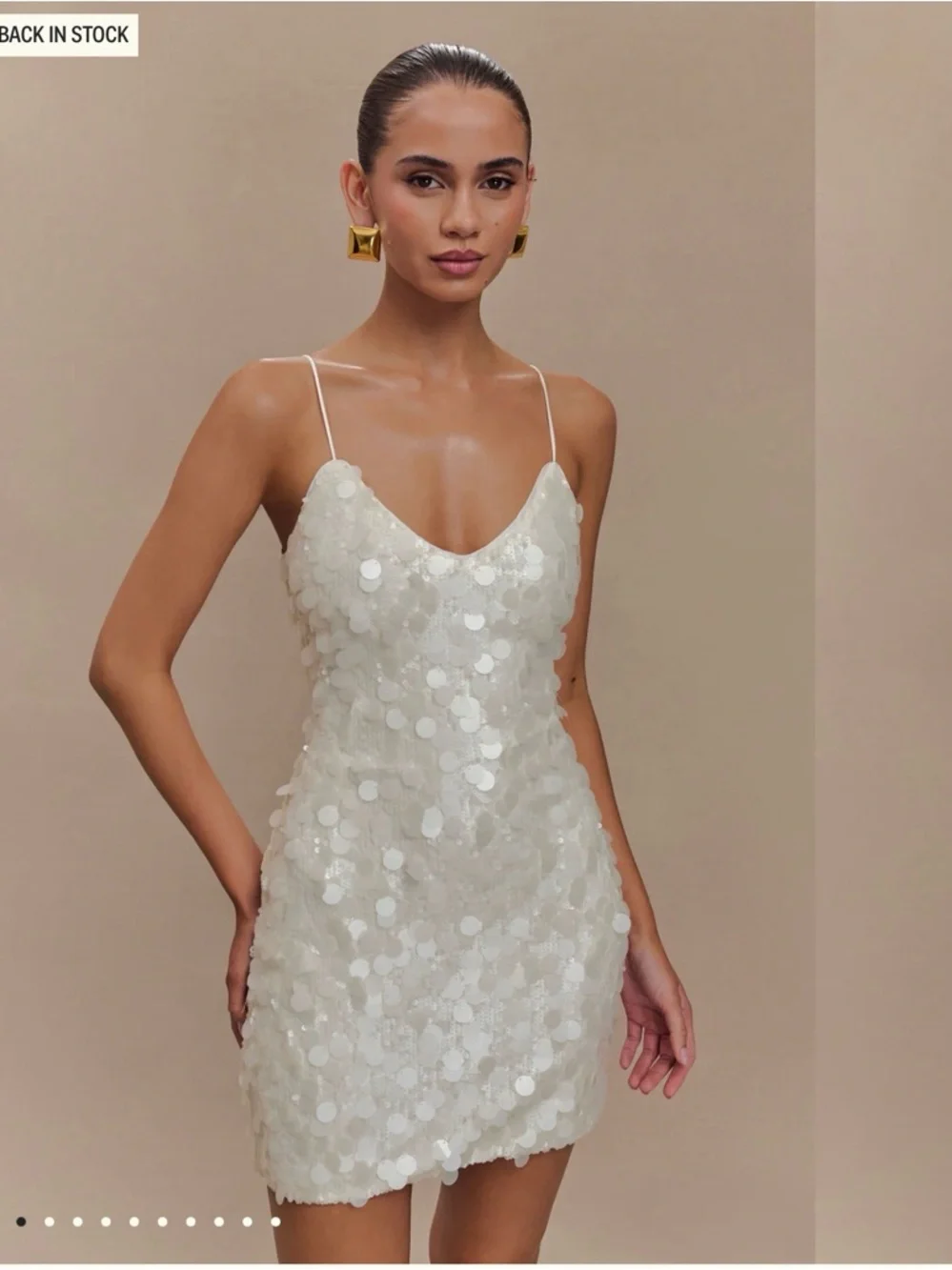 white sequin dress short Bedazzle Keyhole Back Mini White Sequin Mini Dress Our bestseller but with glam Zapakasa Women Sparkly White Sequins